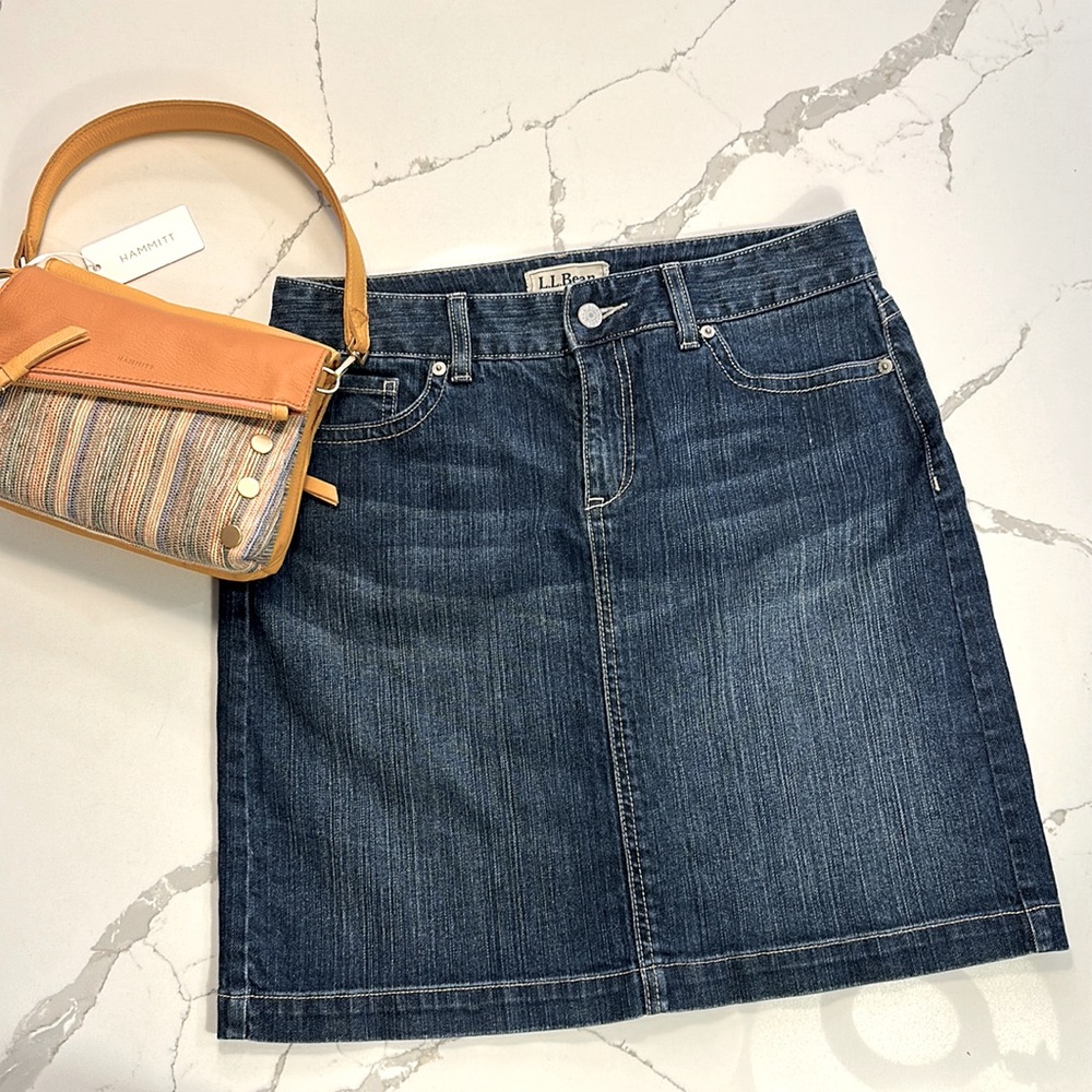 Vintage LL Bean Denim Jean skirt.